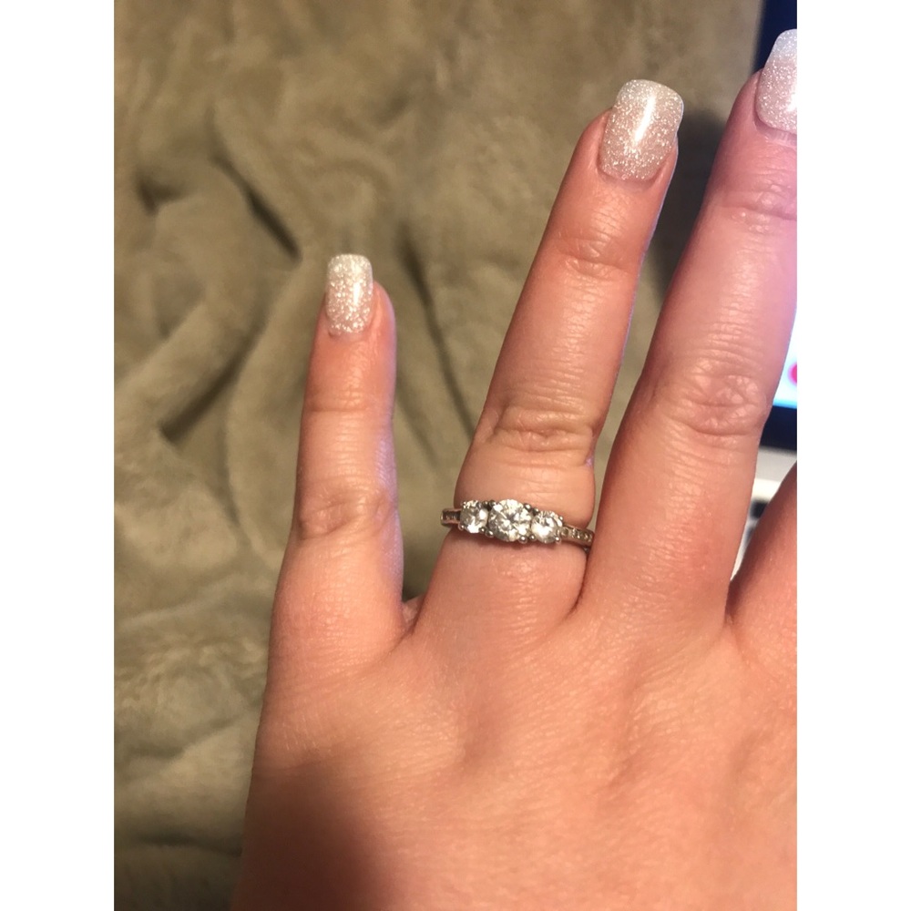 REAL SILVER RING WITH CUBIC ZIRCONIA